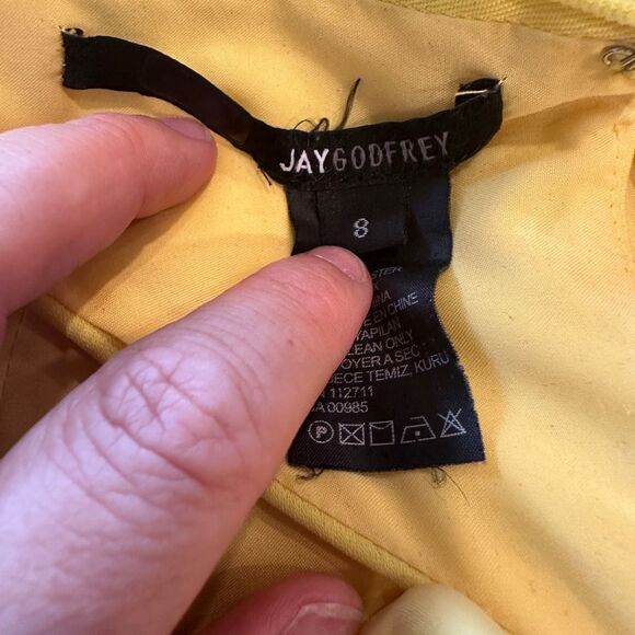 Jay Godfrey Yellow Witherspoon dress- size 8 - Picture 8 of 10
